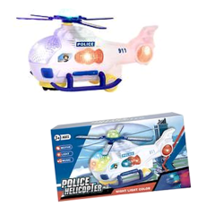 Battery Operated Police Helicopter 20cm - with Sound / Light